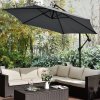 Umbrelă de soare Brazilia 3,5 m - gri închis 27259