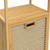 Raft din bambus cu cos de rufe - 43 l 27659