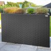 Ghiveci cu flori - 95 x 27 x 60 cm - negru 24011