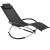 Șezlong de grădină pliabil - negru 24423