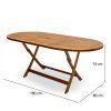 25409 9 kerti asztal boston 160x85x74cm meretek