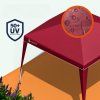 25451 3 kerti pavilon capri 3x3 m bordo kivitelben
