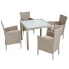Set ratan de grădină Berlin 1+4 - gri/bej 23706