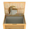 Cos de rufe din bambus - 62L deschis