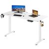 Birou de birou reglabil pe inaltime alb-140x60x118 cm utilizare
