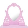 Masuta de toaleta Julia - oglinda roz