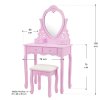 Masuta de toaleta Julia - dimensiuni roz