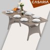 Masa ratan Takeo 190x90x75cm - pentru utilizare crem