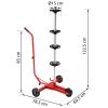 Suport pentru anvelope 120x59x80 cm - dimensiuni rosu