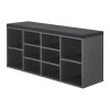 Bancă pantofi 104x30x48 cm - gri pe lateral