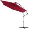 Umbrelă de soare LED Mali Ø330 cm - roșu