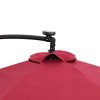 Umbrelă de soare LED Mali Ø330 cm - roșu din partea de sus