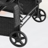 Recliner de lux cu rotile negre - perne antracit