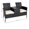 26753 14 rattan pad fekete meretek