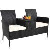 26753 4 rattan pad fekete