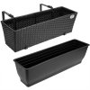 Ghiveci din Polyrattan negru 2 buc 33091