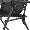 Scaun pliant de gradina - detalii negre