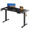 Masa de birou reglabila in inaltime neagra - 140x60x118 cm utilizare