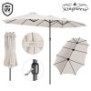 Umbrela de soare de gradina XXL - piese crem