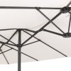Umbrela de soare de gradina XXL - suporturi crem