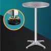 26909 1 aluminium barasztal 60 cm ezust labakkal