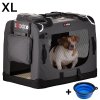 Geanta portabila pentru caini XL 82x59x59cm - antracit pentru utilizare