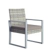 Set balcon rattan 1+2 - fotoliu gri