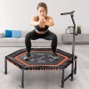 Trambulina fitness Ø120x35cm - neagra indoor