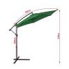 27215 9 kerti napernyo alu 330cm zold meretek