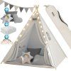 27281 2 gyerek teepee sator 160x130x130 cm feher
