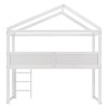Pat supraetajat copii Josy 90 x 200 cm - alb din spate