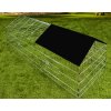 Cabana pentru iepuri 180x75x75 cm - baldachin negru exterior