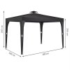 Pavilion ratan 3x4 m - dimensiuni antracit