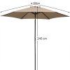 Umbrelă de soare de grădină Ø300 cm - dimensiune taupe