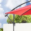 Umbrelă de soare de grădină Ø300cm - sistem roșu