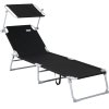 Sezlong hawaian din aluminiu - antracit