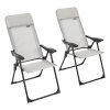 Set 2 scaune de camping Torri - gri