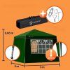 28889 10 kerti pavilon capri 3x3 m 4 oldalfal zold meretek