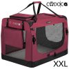 Geanta de transport pentru caini XXL 92x64x64cm - prezentata cu rosu