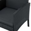 Set de mobilier Ratanová Turin - scaun negru