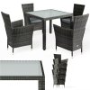 Set de grădină din ratan Berlin 1+4 - opțiuni gri/antracit