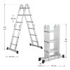 Scara multifuncțională din aluminiu 360 cm dimensiuni