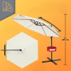 12477 3 led slnecnik mali 350 cm kremovy
