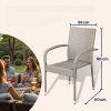 29439 4 comfort polyratan szekek 4 db kremszinu meretek