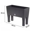 Set de 2 ghivece 60x25x46 cm - dimensiuni antracit