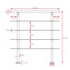 Balustradă de scări cu 4 bare - dimensiuni 120cm