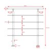 Balustradă de scări cu 4 bare - dimensiuni 80cm