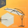 Umbrelă de grădină Alu Ø330 cm - dimensiuni crem