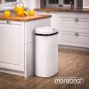 Coș de gunoi pătrat fără atingere cu USB 50l - alb