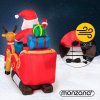 Moș Crăciun gonflabil pe sanie XXL cu pompă electrică